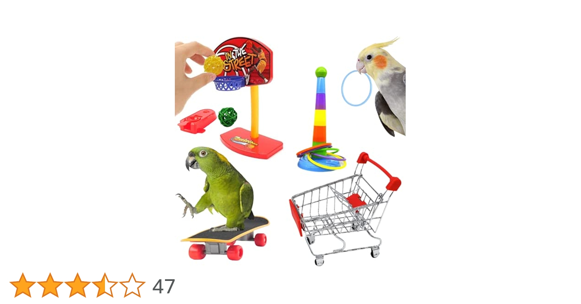 橙 鳥のおもちゃ 4セット Amazon | 鳥おもちゃセット 鳥テント インコ おもちゃ セキセイ